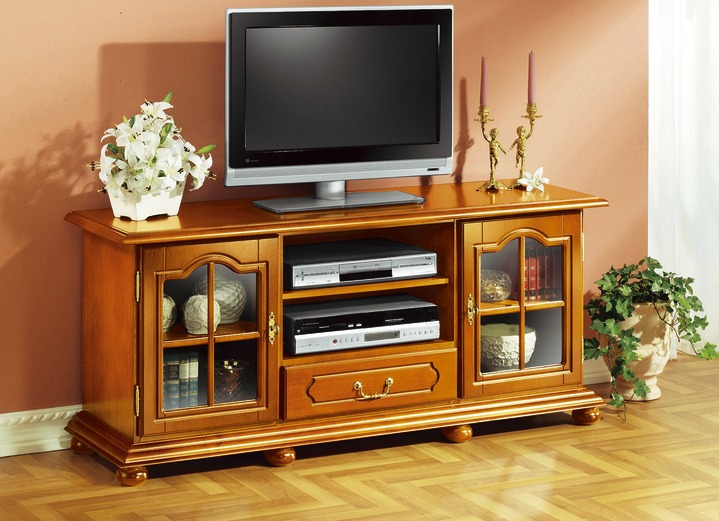 Hifi- &  TV-Möbel - TV-Longboard mit Echtholzfurnier, in Farbe KIRSCHBAUM Ansicht 1