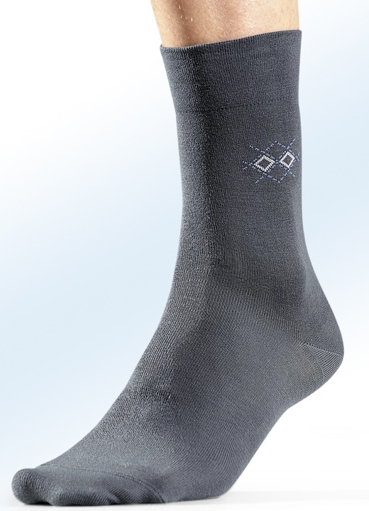 Unterwäsche - Rogo Viererpack Socken, in Größe Gr: 1 (Schuhgröße 39-42) bis Gr: 2 (Schuhgröße 43-46), in Farbe 4x SCHWARZ