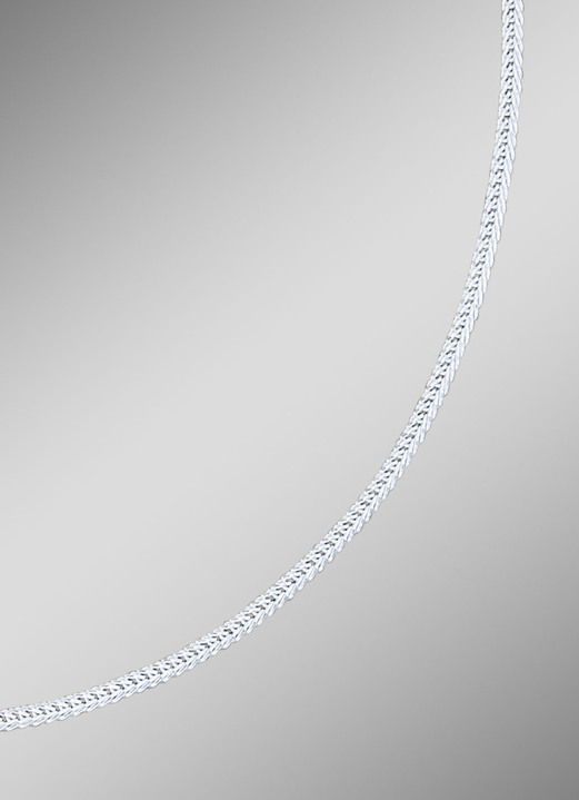 Halsketten & Armbänder - Vierkant-Fuchsschwanzkette aus Silber, in Farbe  Ansicht 1