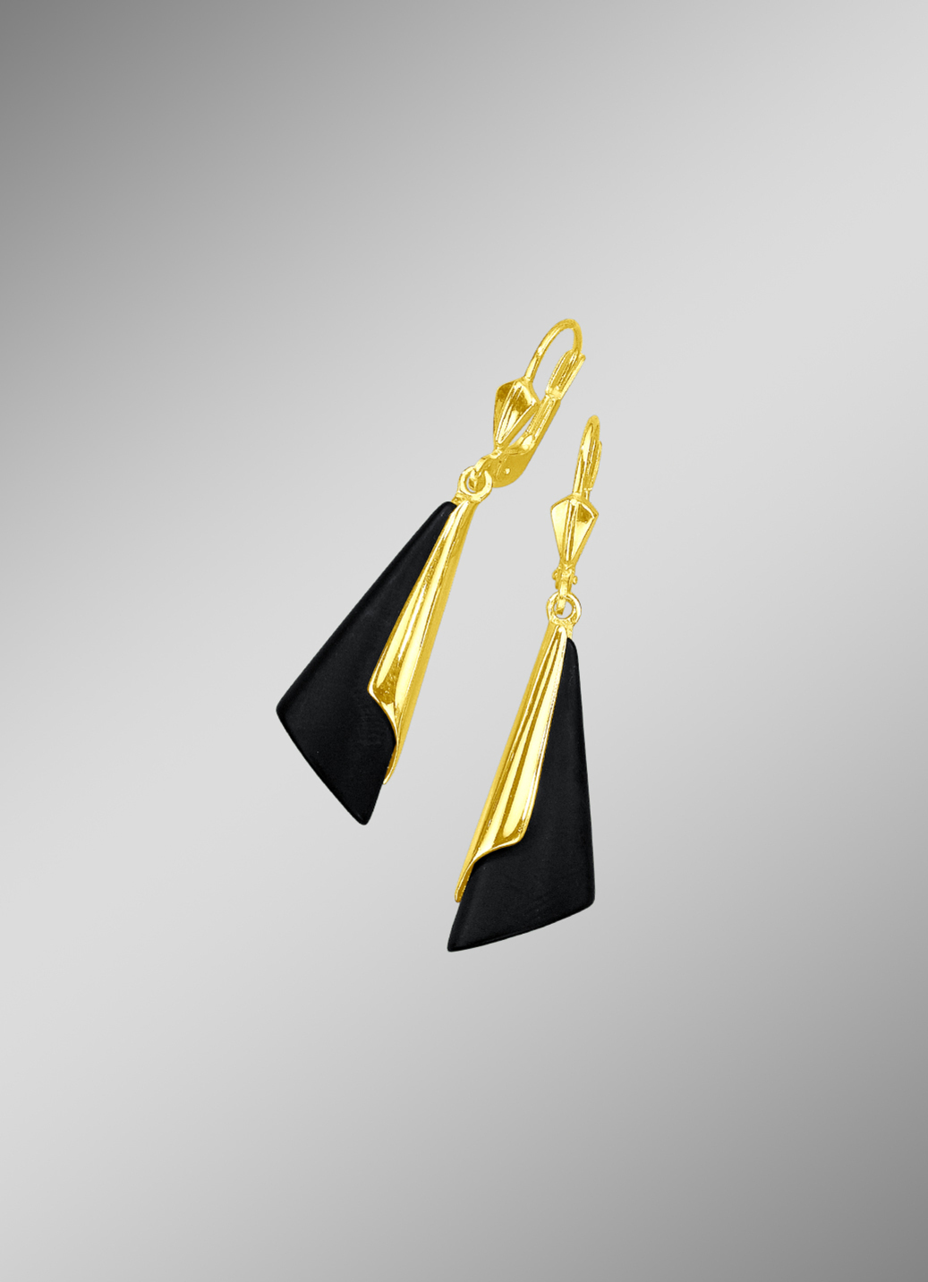 mit Edelsteinen - Ohrringe mit echt Onyx, in Farbe  Ansicht 1