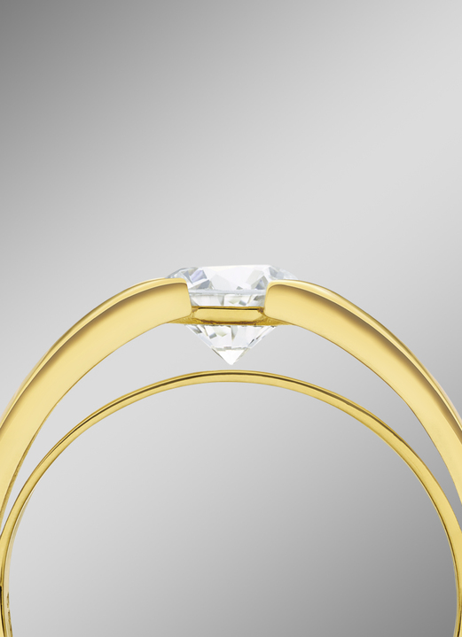 Diamant-Solitäre - Damenring mit lupenreinem Brillant, in Größe 160 bis 220, in Farbe  Ansicht 1