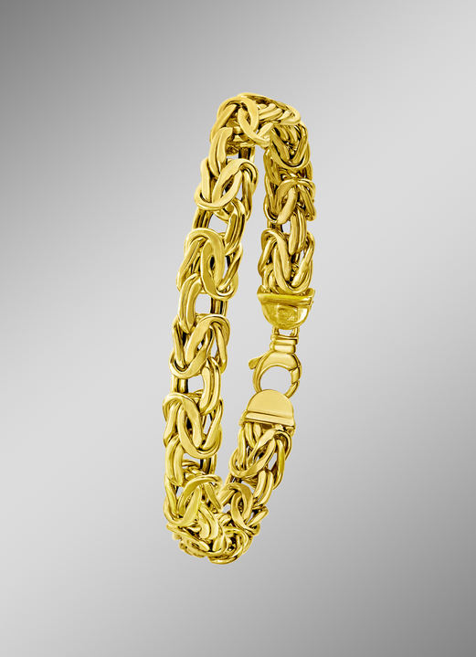 ohne Steine / mit Zirkonia - Königsketten-Armband aus Gold, in Farbe  Ansicht 1