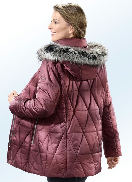 Jacken, Mäntel, Blazer - Jacke mit abnehmbarem Kunstpelz-Besatz, in Größe 040 bis 060, in Farbe BORDEAUX Ansicht 1