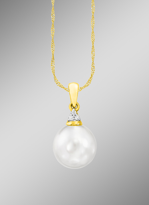mit Perlen - Wunderschöner Anhänger mit hochwertiger Südsee-Perle, in Farbe  Ansicht 1