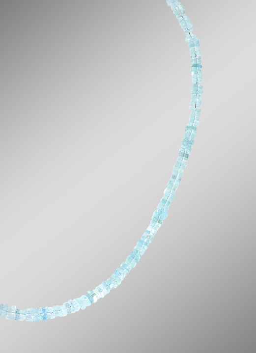 Damen-Modeschmuck - Halskette mit echt Aquamarin, in Farbe  Ansicht 1