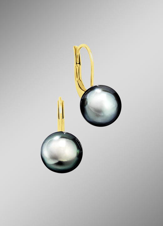 mit Perlen - Tolle Ohrringe mit Tahiti-Zuchtperlen, in Farbe  Ansicht 1