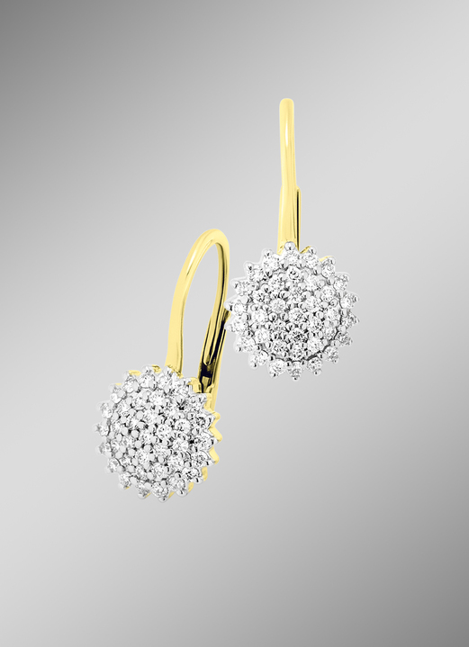 mit Diamanten - Zauberhafte Brillant-Ohrringe, in Farbe  Ansicht 1