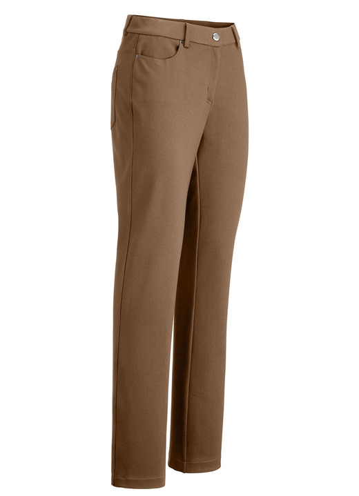 Hosen - Hose mit sportivem Chic, in Größe 017 bis 092, in Farbe COGNAC Ansicht 1