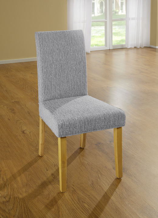 Sessel- & Sofaüberwürfe - Stretchbezüge, in Größe 101 (Sesselbezug) bis 106 (Stuhlbezug), in Farbe GRAU Ansicht 1