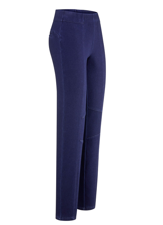 Jeans - Jersey-Hose in Denim-Optik, in Größe 018 bis 052, in Farbe DUNKELBLAU Ansicht 1