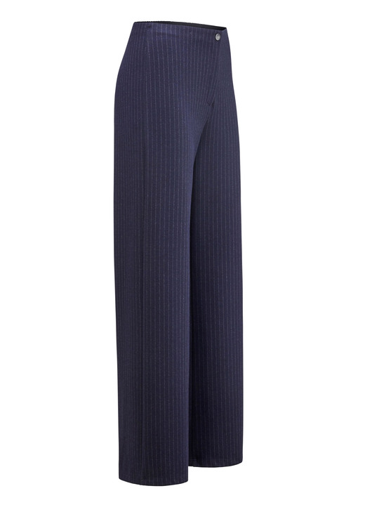 Hosen - Modische Hose in bequemer Weite, in Größe 018 bis 052, in Farbe MARINE-GRAU Ansicht 1