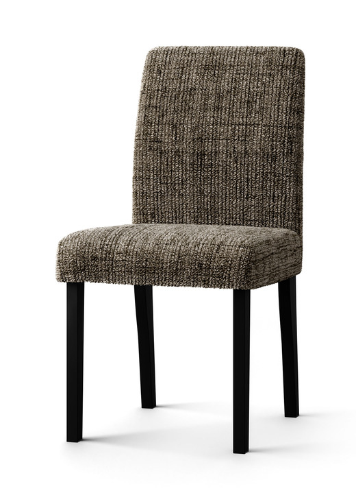 Sessel- & Sofaüberwürfe - Pflegeleichte Stretchbezüge in Mikrofaser-Qualität, in Größe 101 (Sesselbezug) bis 106 (Stuhlbezug), in Farbe BRAUN Ansicht 1