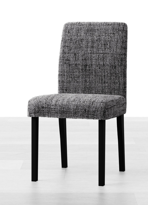 Sessel- & Sofaüberwürfe - Pflegeleichte Stretchbezüge in Mikrofaser-Qualität, in Größe 101 (Sesselbezug) bis 106 (Stuhlbezug), in Farbe GRAU Ansicht 1