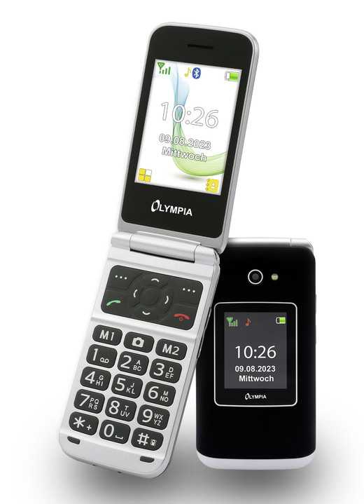 Smartphones & Telefone - Olympia VITUS 4G Klapphandy mit Großtasten, in Farbe SCHWARZ Ansicht 1