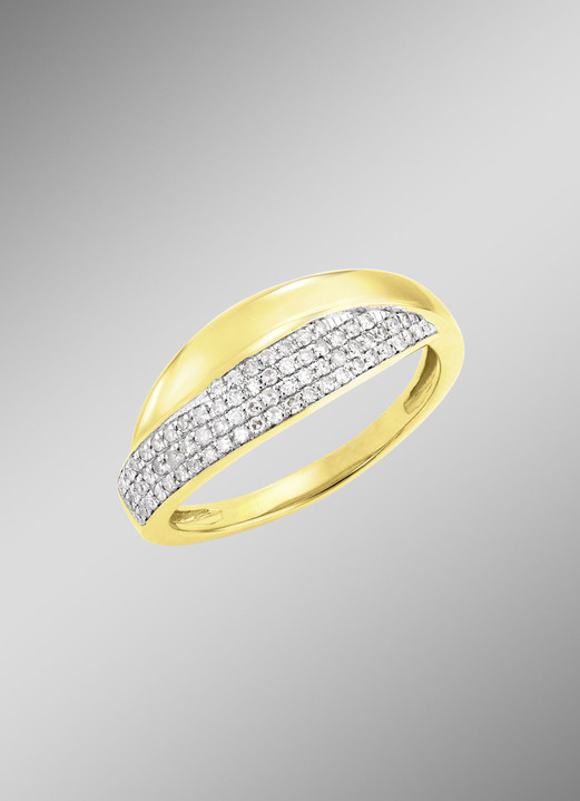 mit Diamanten - Wunderschöner Damenring mit Diamanten, in Größe 160 bis 220, in Farbe  Ansicht 1
