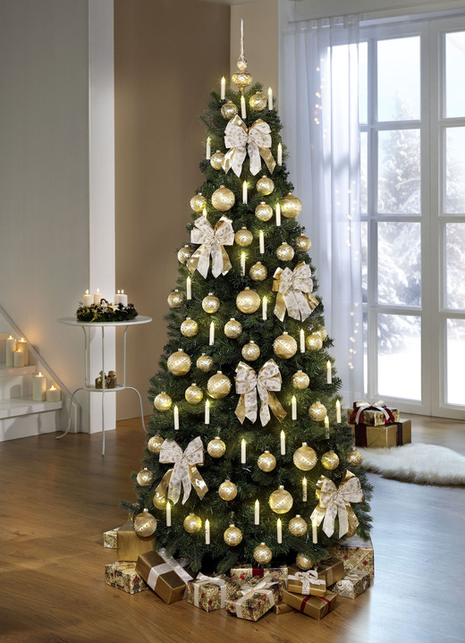 - Hochwertiger Weihnachtsbaumschmuck, in Farbe GOLD-CREME, in Ausführung Weihnachtsbaumkugeln, 12er-Set Ansicht 1