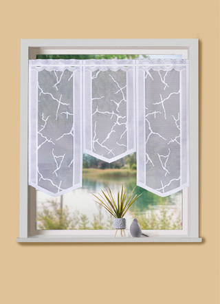 Fensterbehang mit Stangendurchzug, 3-teilig