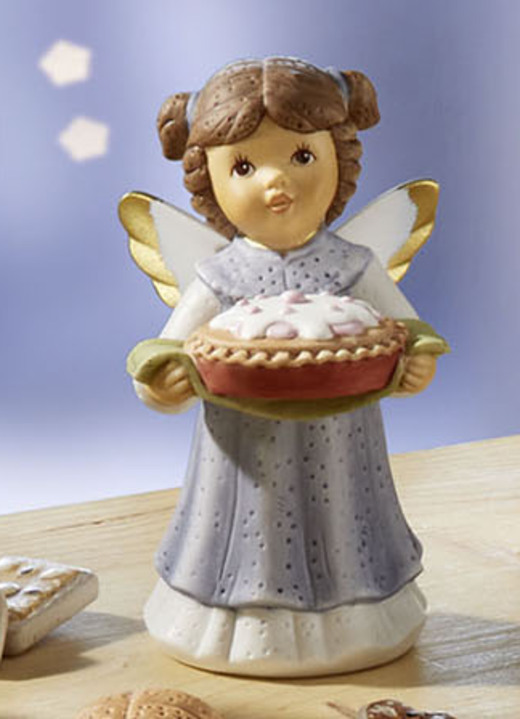 Goebel-Figuren - Lebkuchenbäckerei-Szene aus Porzellan, in Farbe BLAU, in Ausführung Engel mit Kuchen Ansicht 1